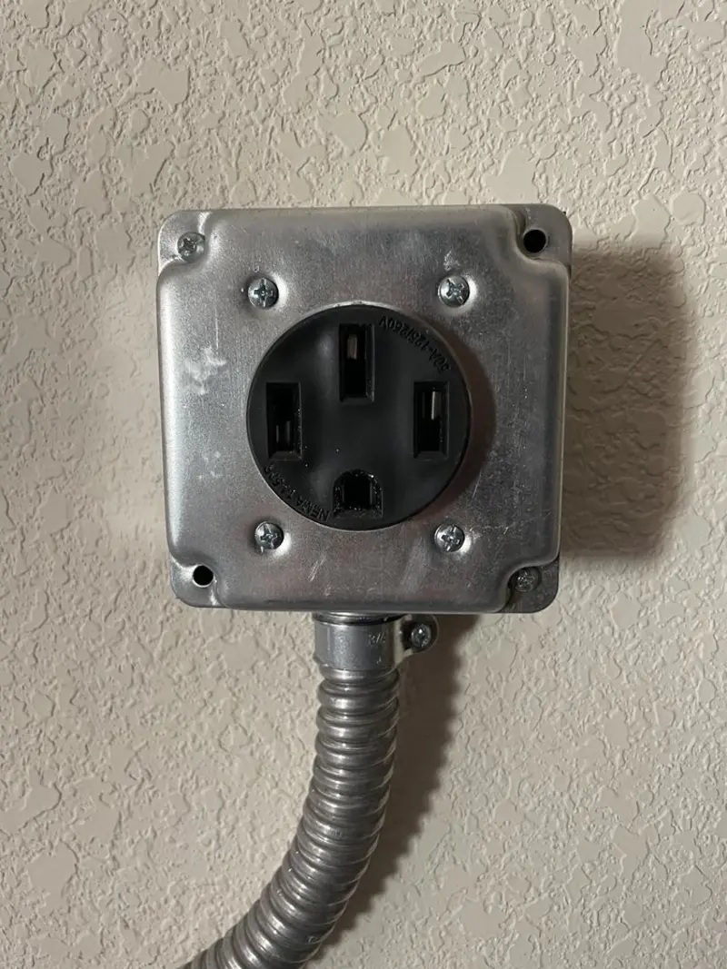 NEMA 14-50 outlet installed for Smart Home Electrical in Rincon Valley